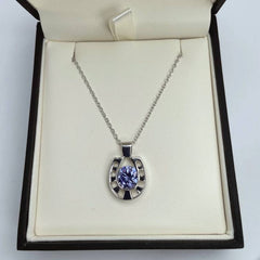Horseshoe crystal necklace - gift boxed