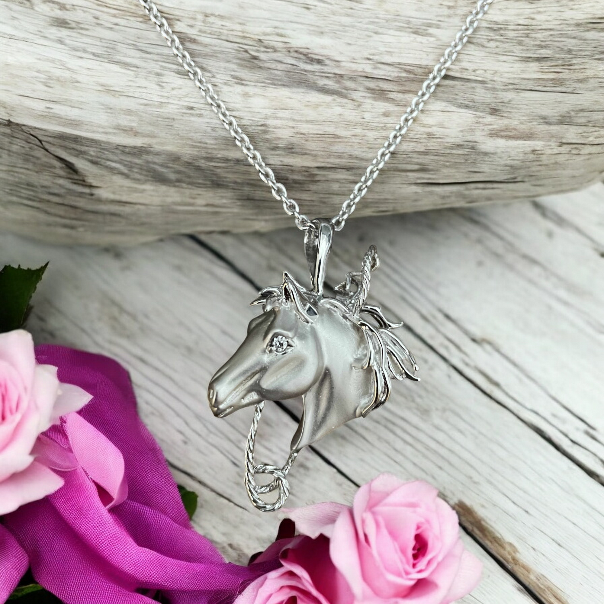 Fantasy Horse Head Pendant (Large) Falabella Equine Jewellery Horse & Rider Collection