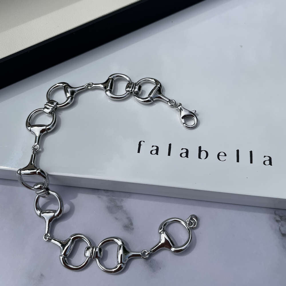 Hallmarked Sterling Silver discount Snaffle Bracelet