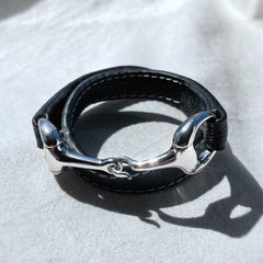 Double Wrap Snaffle Bracelet (Gents) Falabella Equine Jewellery Bracelets