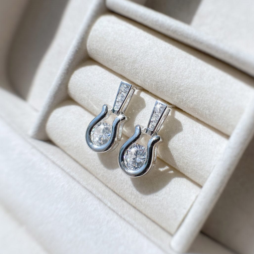 Horseshoe Drop Earrings Falabella Equine Jewellery Earrings