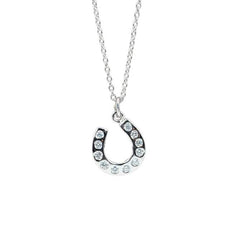 Horseshoe Pendant with 11 Crystals Falabella Equine Jewellery Horseshoe Collection