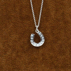 Horseshoe Pendant with 11 Crystals Falabella Equine Jewellery Horseshoe Collection